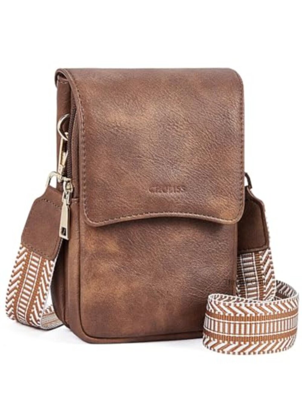 Faux Leather Crossbody Phone Purse Small Vegan Leather Bag with Card Slots